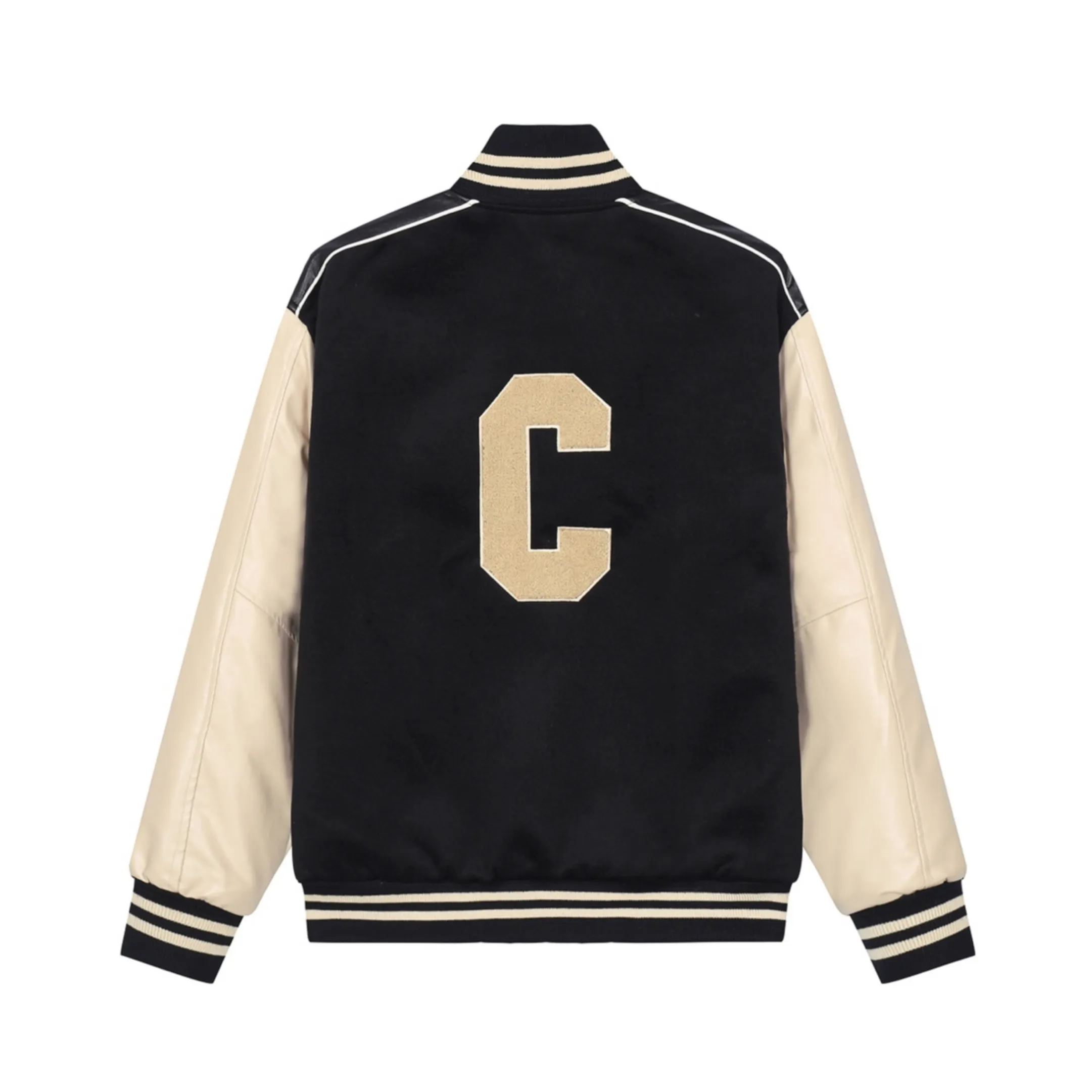 CELINE Oversized Wool Varsity Jacket "Black"（2V56D896C-38NO）