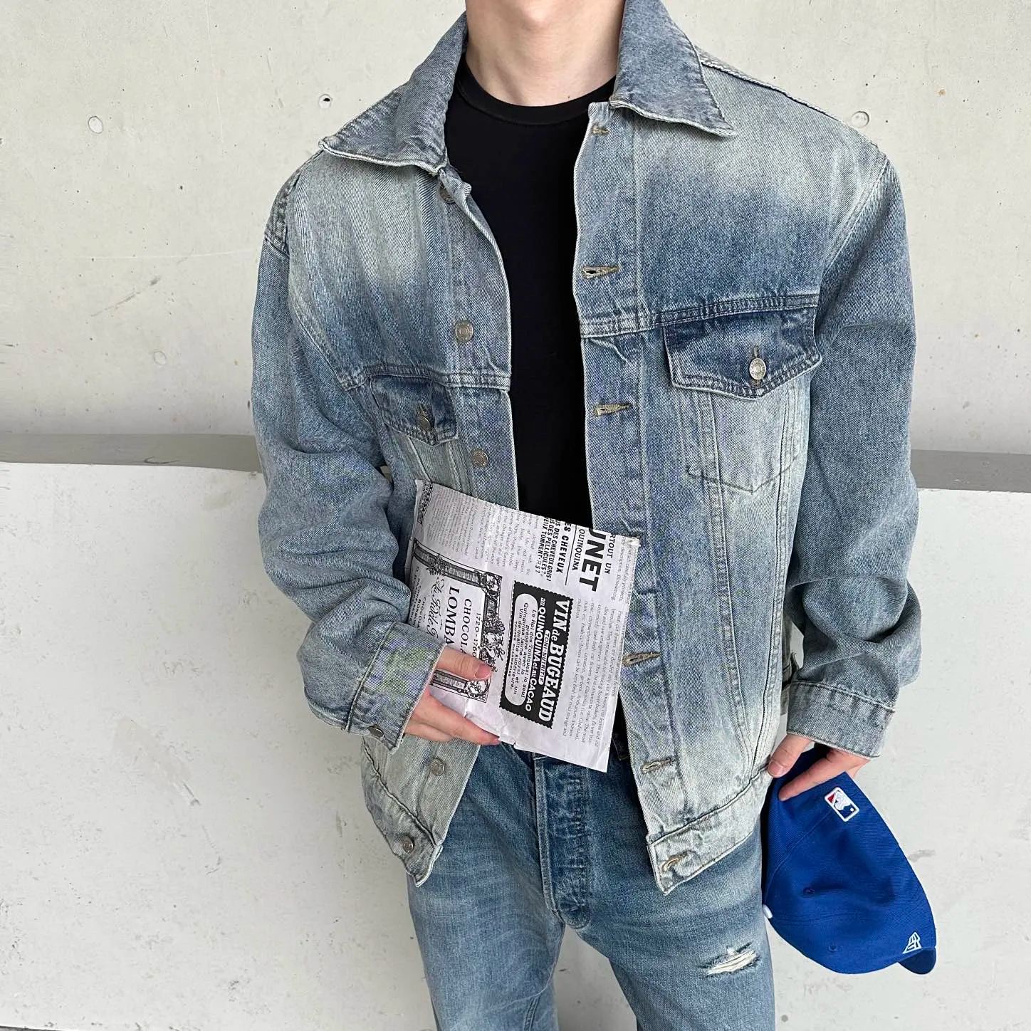 Balenciaga Inkjet Print Washed Jacket (783697THW254245-1）