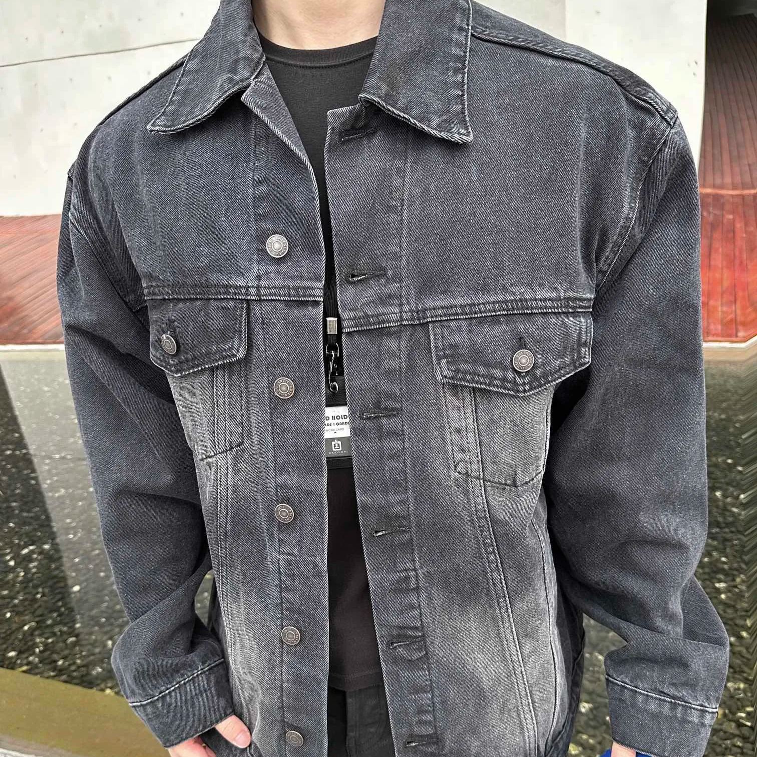 Balenciaga Inkjet Print Washed Jacket (783697THW254245-2）