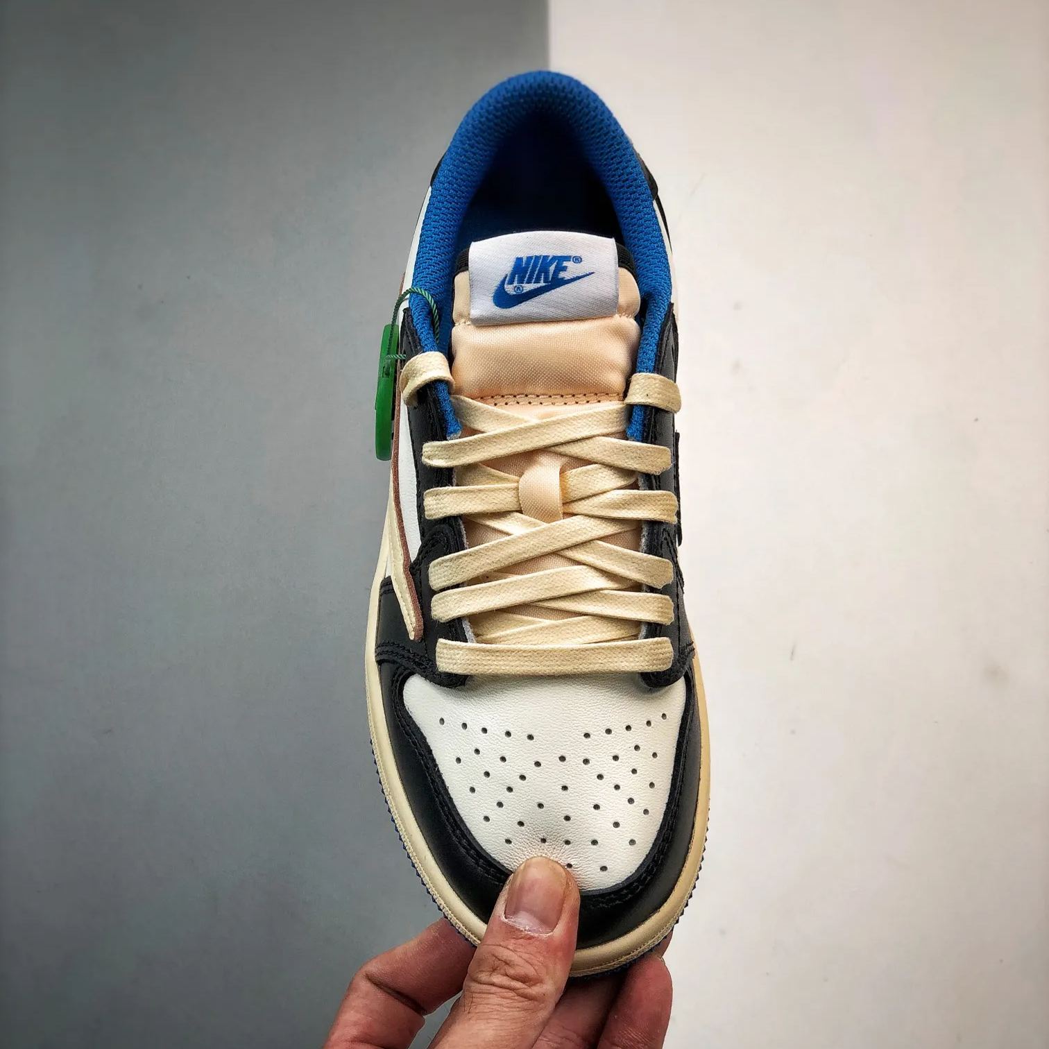 Travis Scott × Fragment × Nike Air Jordan 1 Low OG SP "Military Blue" (Kids)  (DM7866-142)