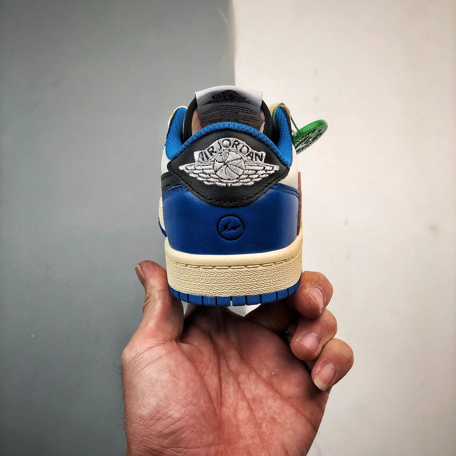 Travis Scott × Fragment × Nike Air Jordan 1 Low OG SP "Military Blue" (Kids)  (DM7866-142)