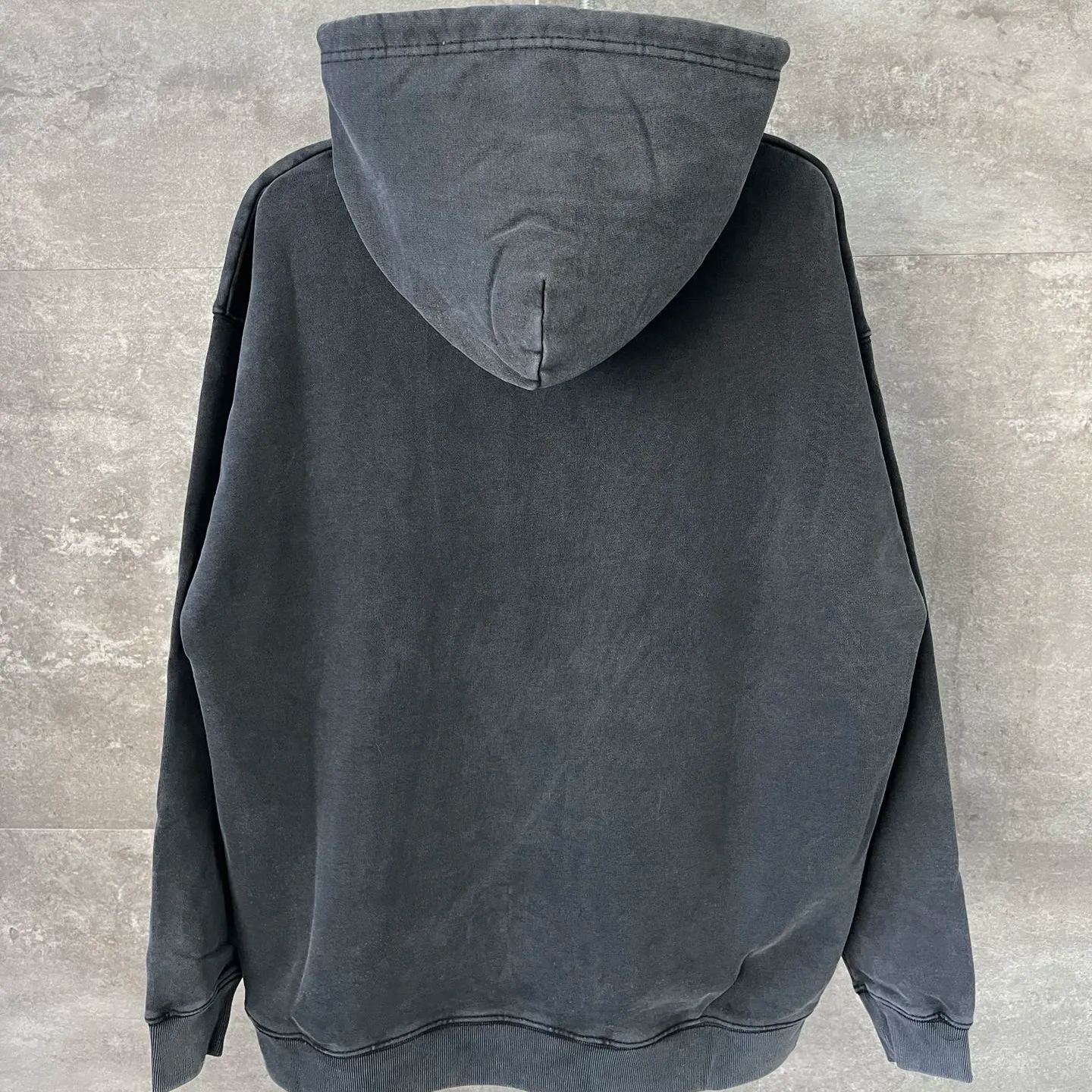 Balenciaga Logo Drawstring Hoodie (578135TGV74）