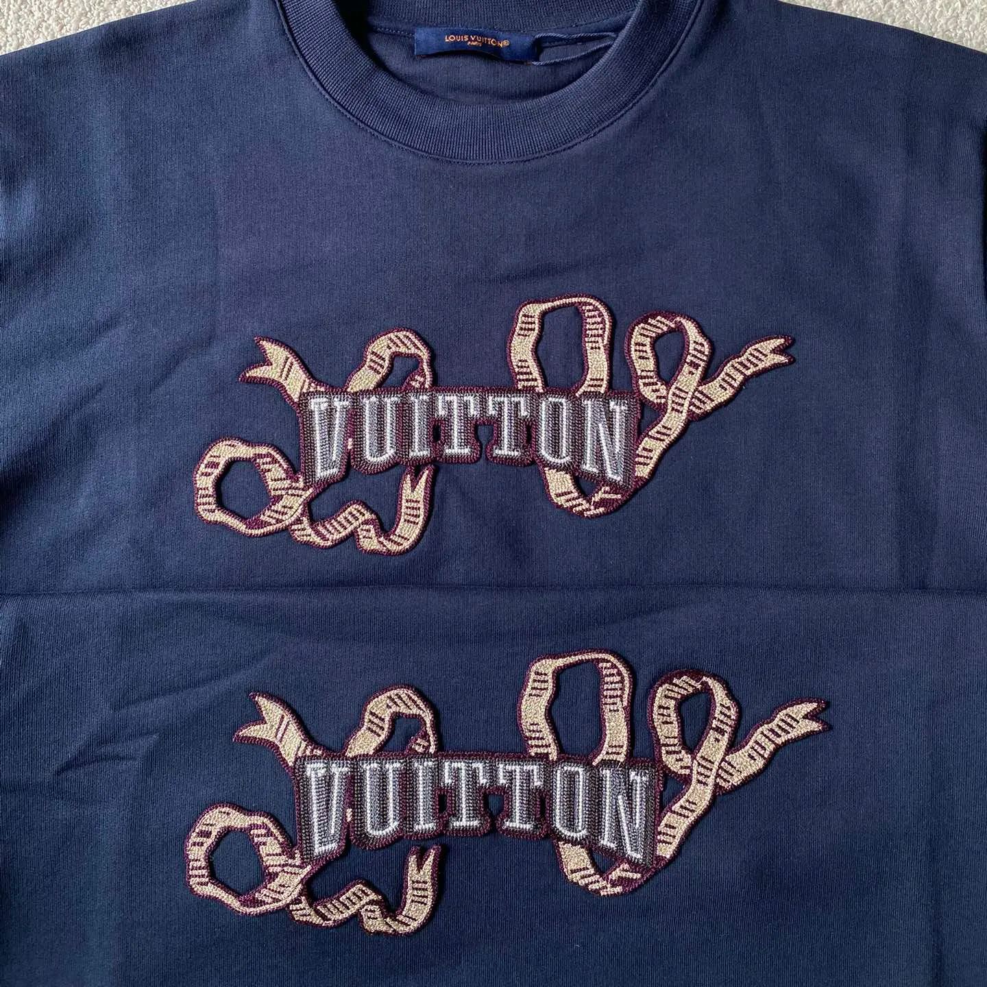 Louis Vuitton Embroidered cotton crewneck（1AGJXW）