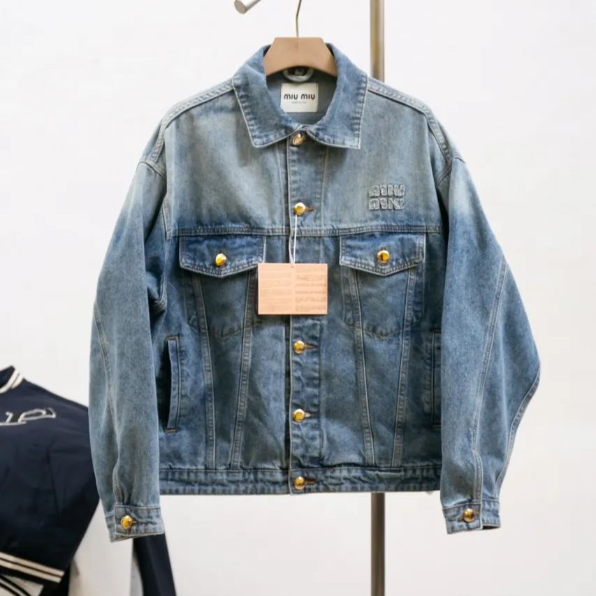 MIUMIU Denim blouson jacket（GWB195-1373-F0076-S-OOO）