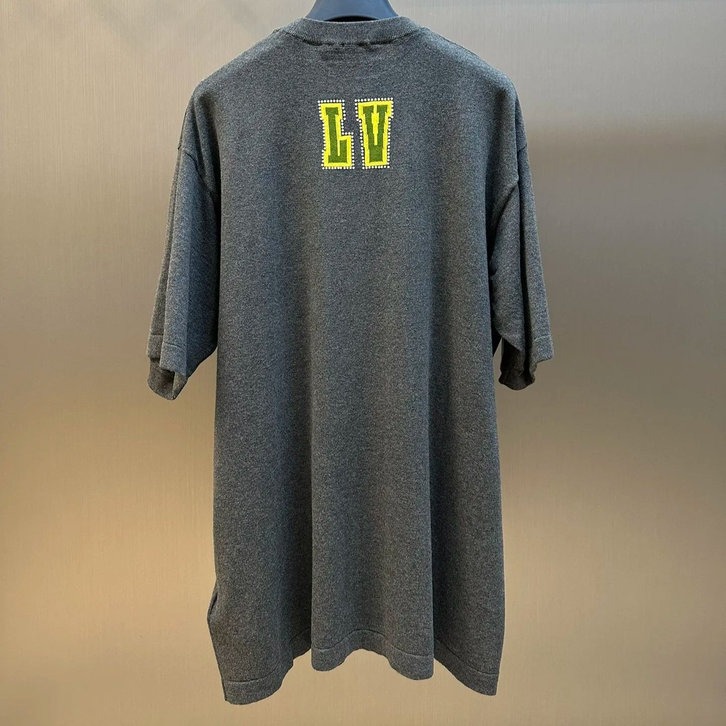 Louis Vuitton Embellished short sleeve cotton crew neck（1AGJSF）