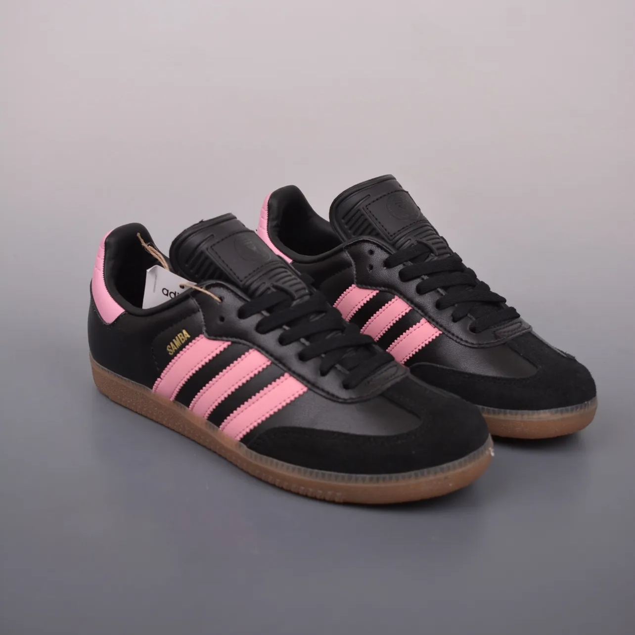 Inter Miami CF × adidas Originals Samba "Core Black/Light Pink/Gum"（IH8157）