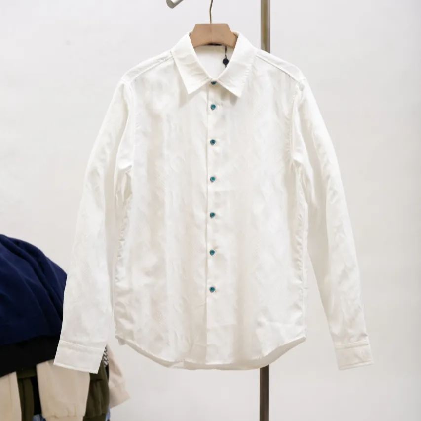 Louis Vuitton Long-Sleeved Jacquard Silk Shirt（1AFWRY）