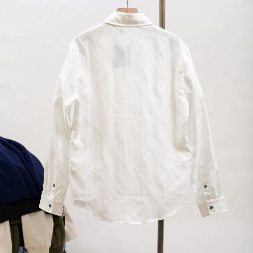 Louis Vuitton Long-Sleeved Jacquard Silk Shirt（1AFWRY）