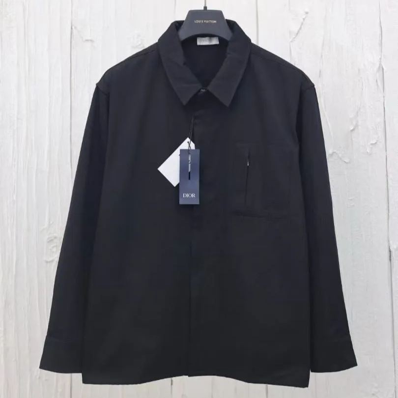 DIOR CD Icon embroidered shirt in cotton gabardine（513C542A6472_C989）