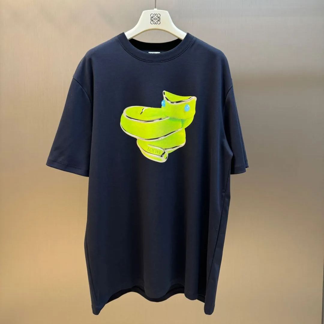 LOEWE Relaxed fit T-shirt in technical cotton Navy Blue (H526Y22XCA-5110）