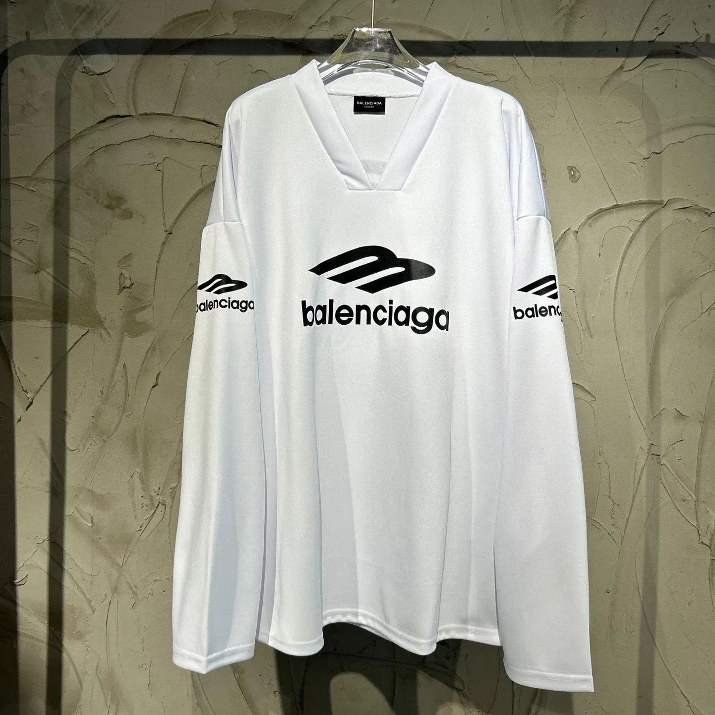 BALENCIAGA  3b Sports Icon Ski Long Sleeve T-Shirt Large Fit in Black（779988TPVQ51000）