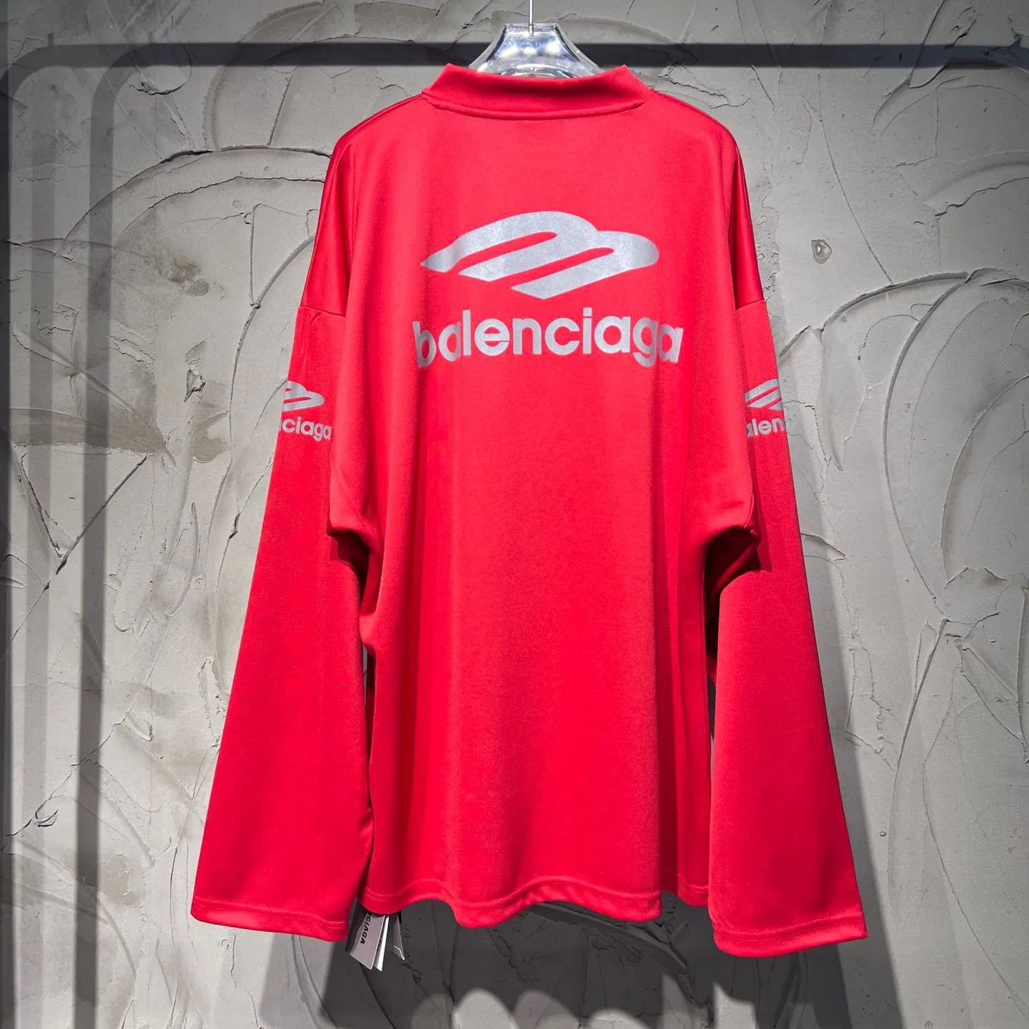 BALENCIAGA  3b Sports Icon Ski Long Sleeve T-Shirt Large Fit in Black（779988TPVQ51000）