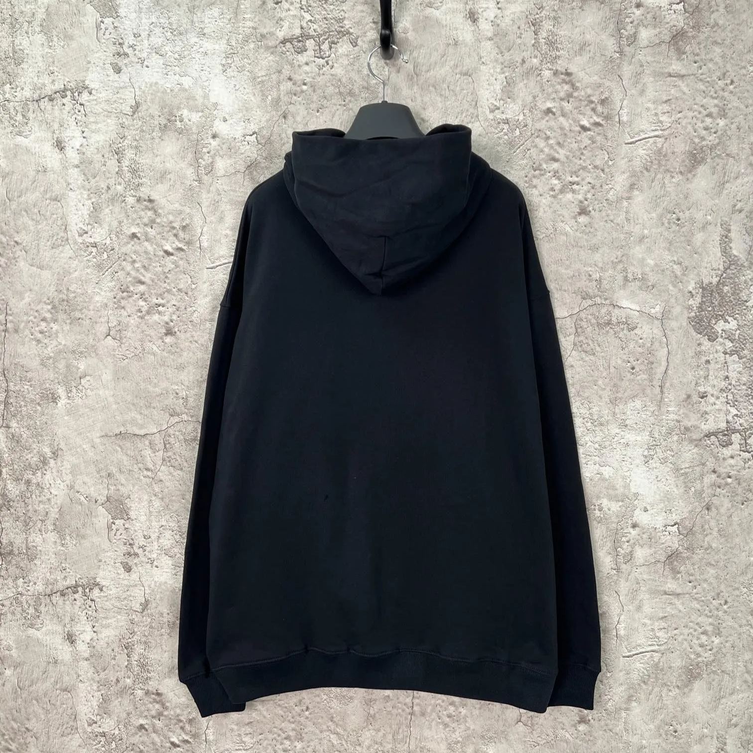 Balenciaga Pattern Loose Version Hoodie Sports 'Black'（620947TIV801000）