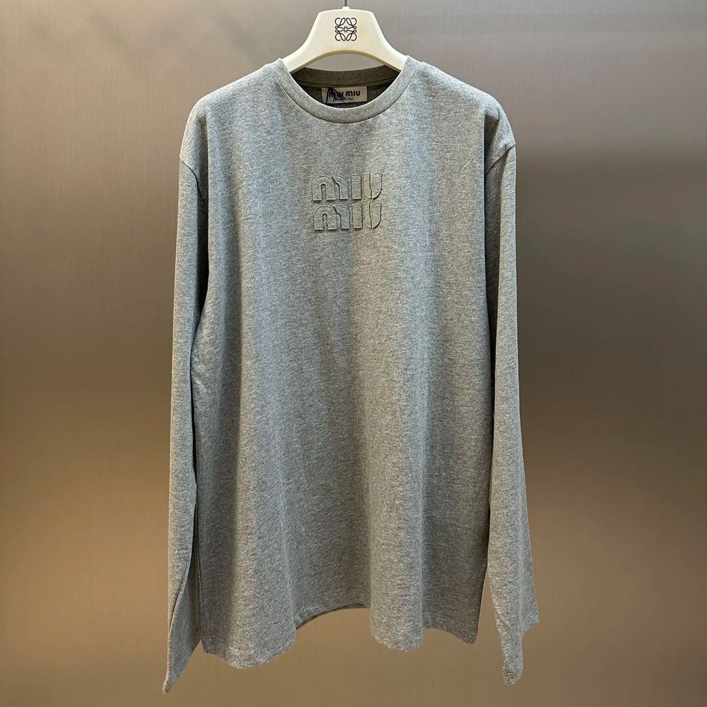 MiuMiu White Cotton T-shirt With Embroidered Logo （MJL862-1YXT-F0009-S-232）