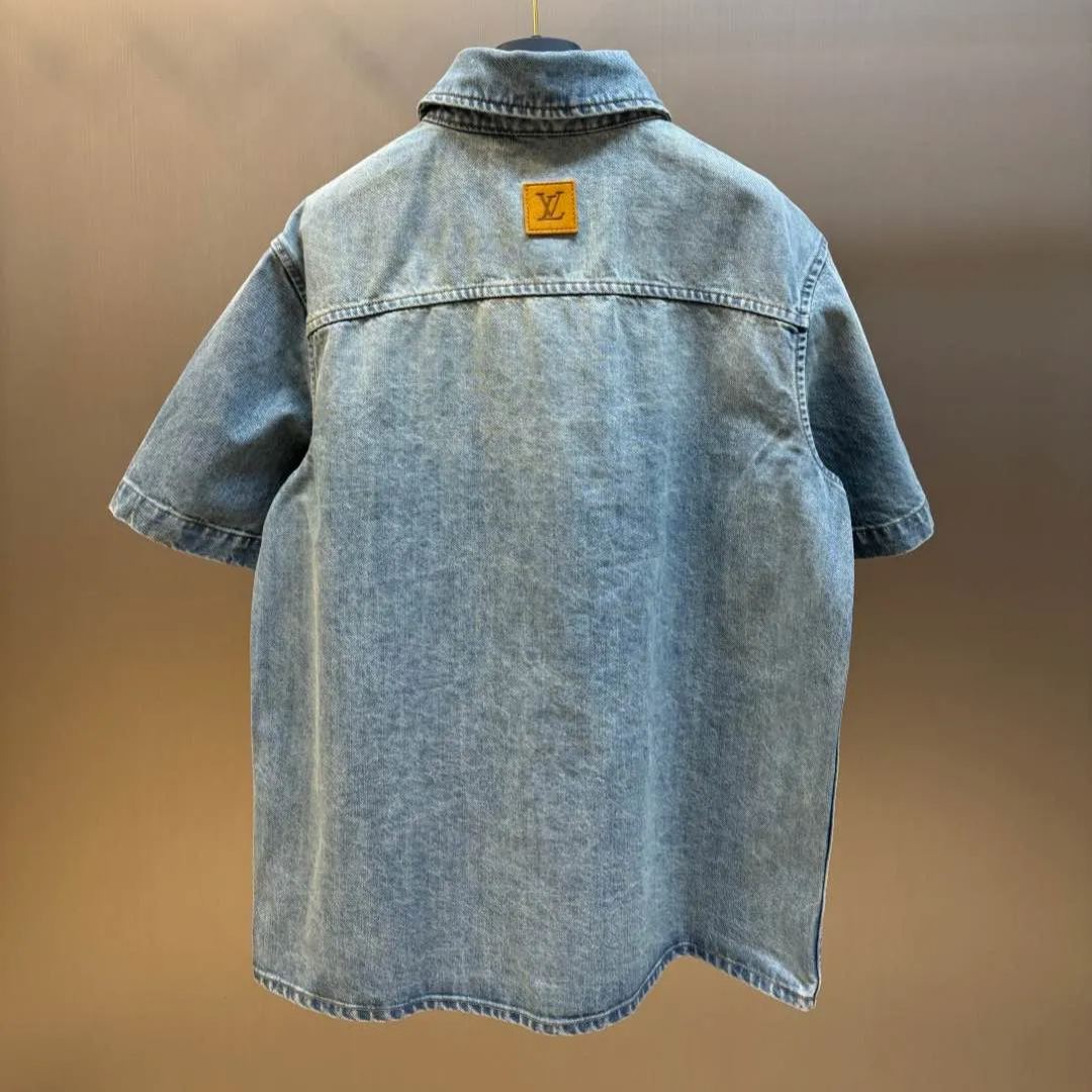 Louis Vuitton Short Sleeve Denim Shirt（1AGJOP）