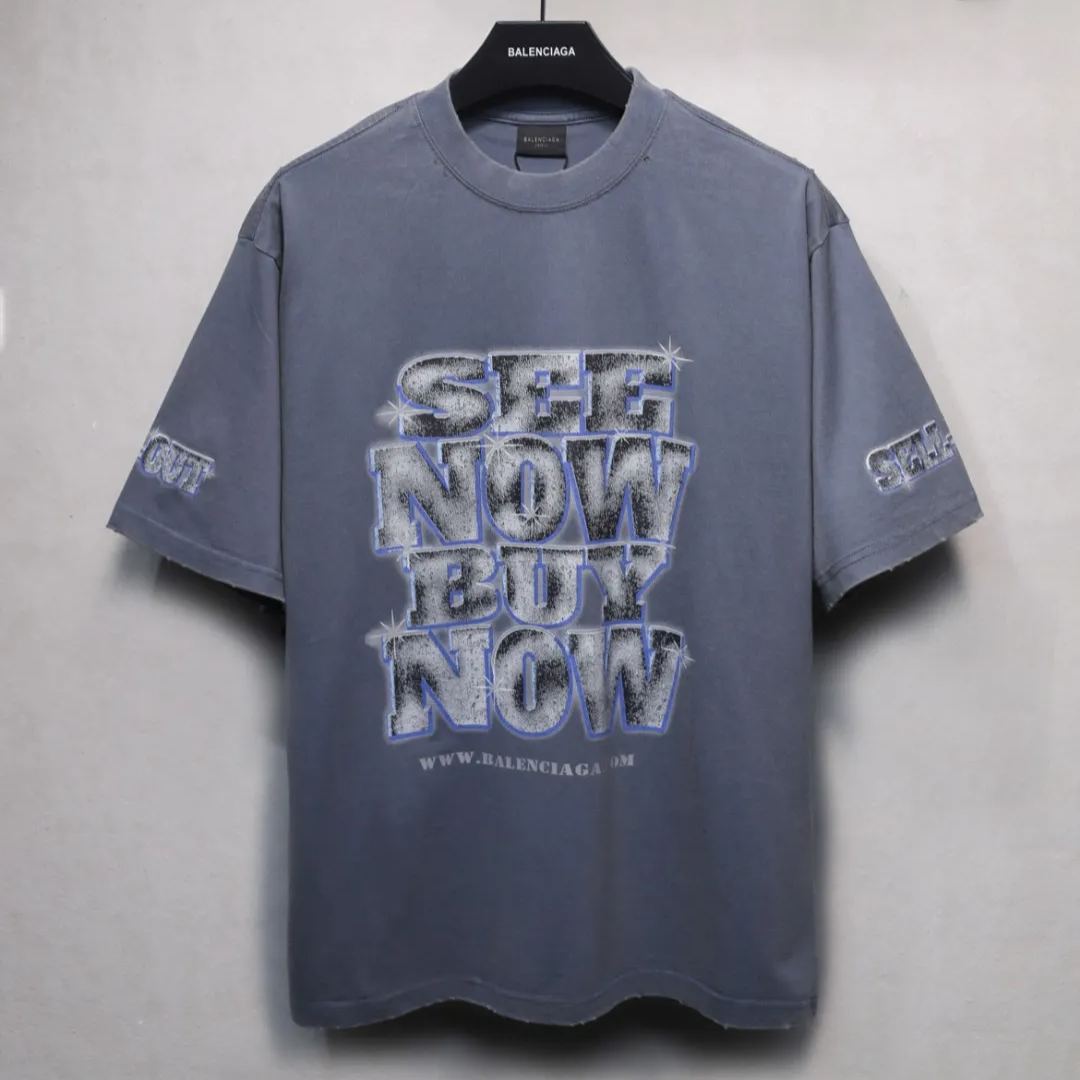 BALENCIAGA SHORT-SLEEVED ROUND NECK T-SHIRTS (790375TQVE84108）