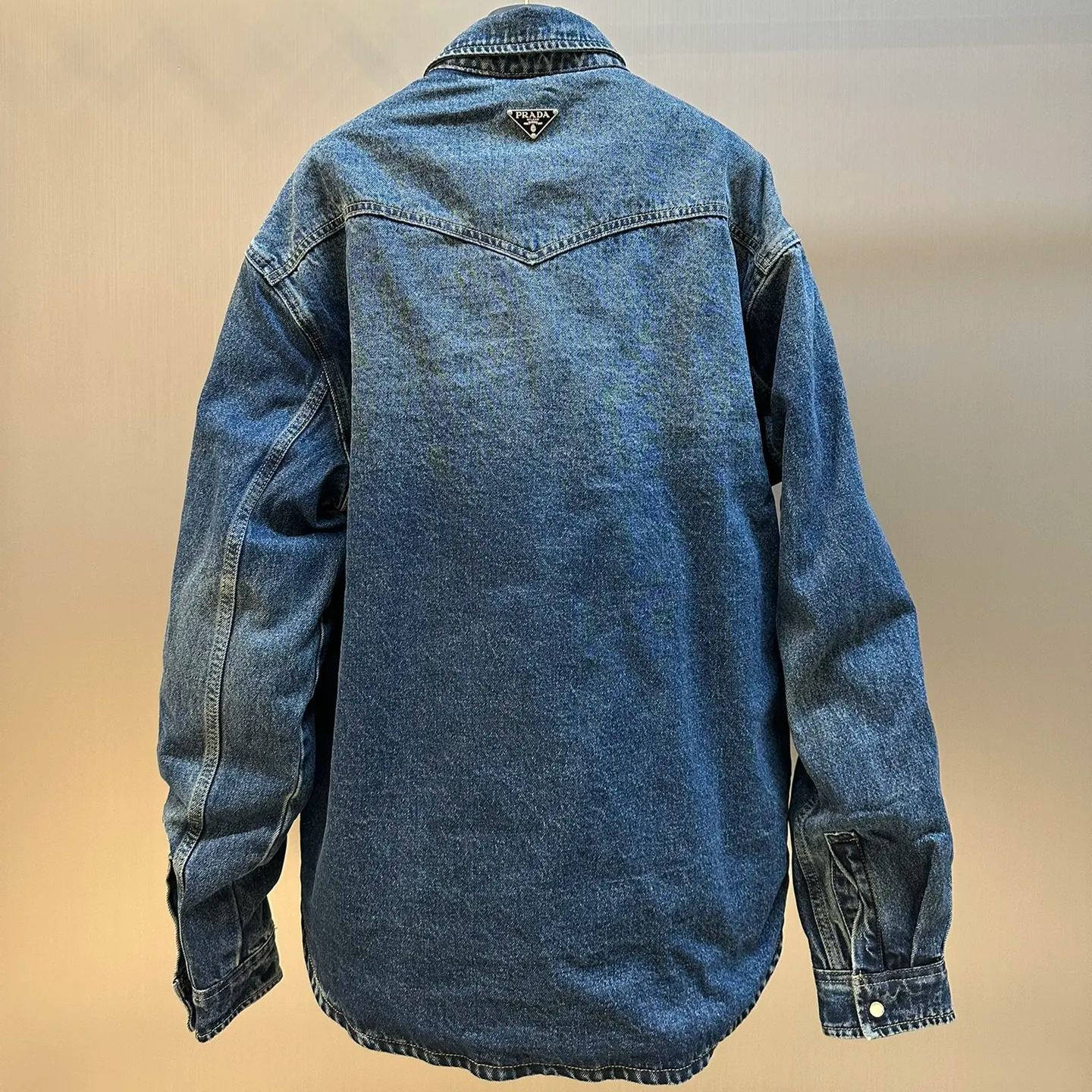 Prada Padded denim shirt (GEC104-10UJ-F0008-S-OOO）