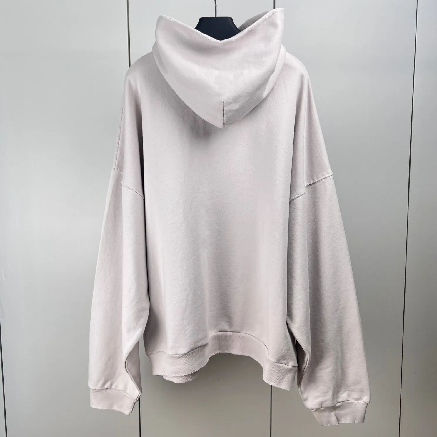 BALENCIAGA Men's 3B Liquified Hoodie Large Fit "Black/Gray" (803265TRVS91013）