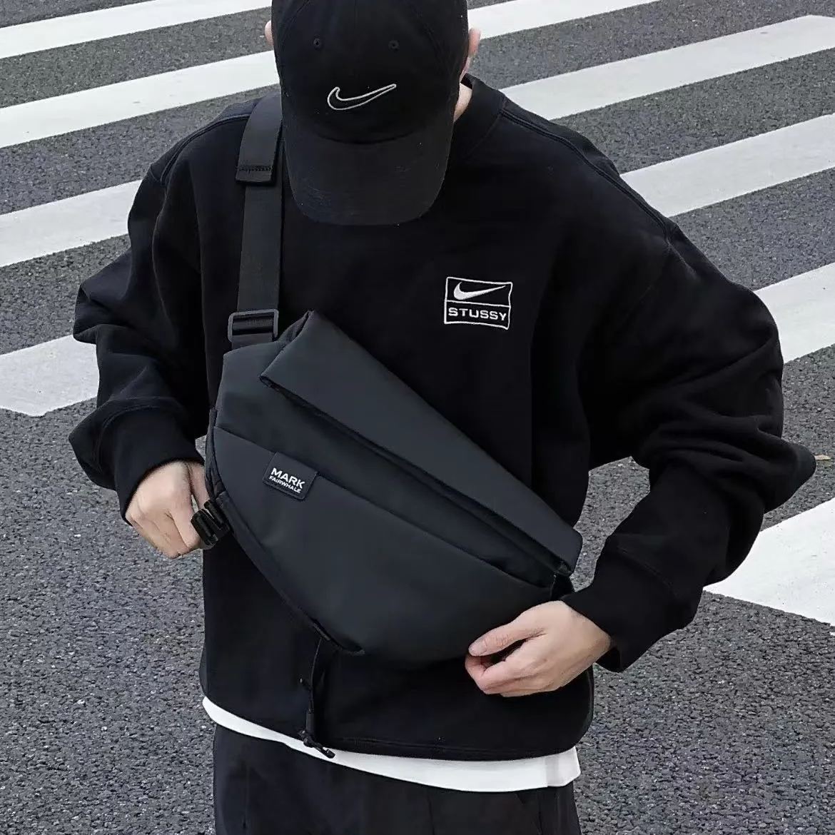 Stussy x Nike Wash Crew "Black"（DO5310-010）