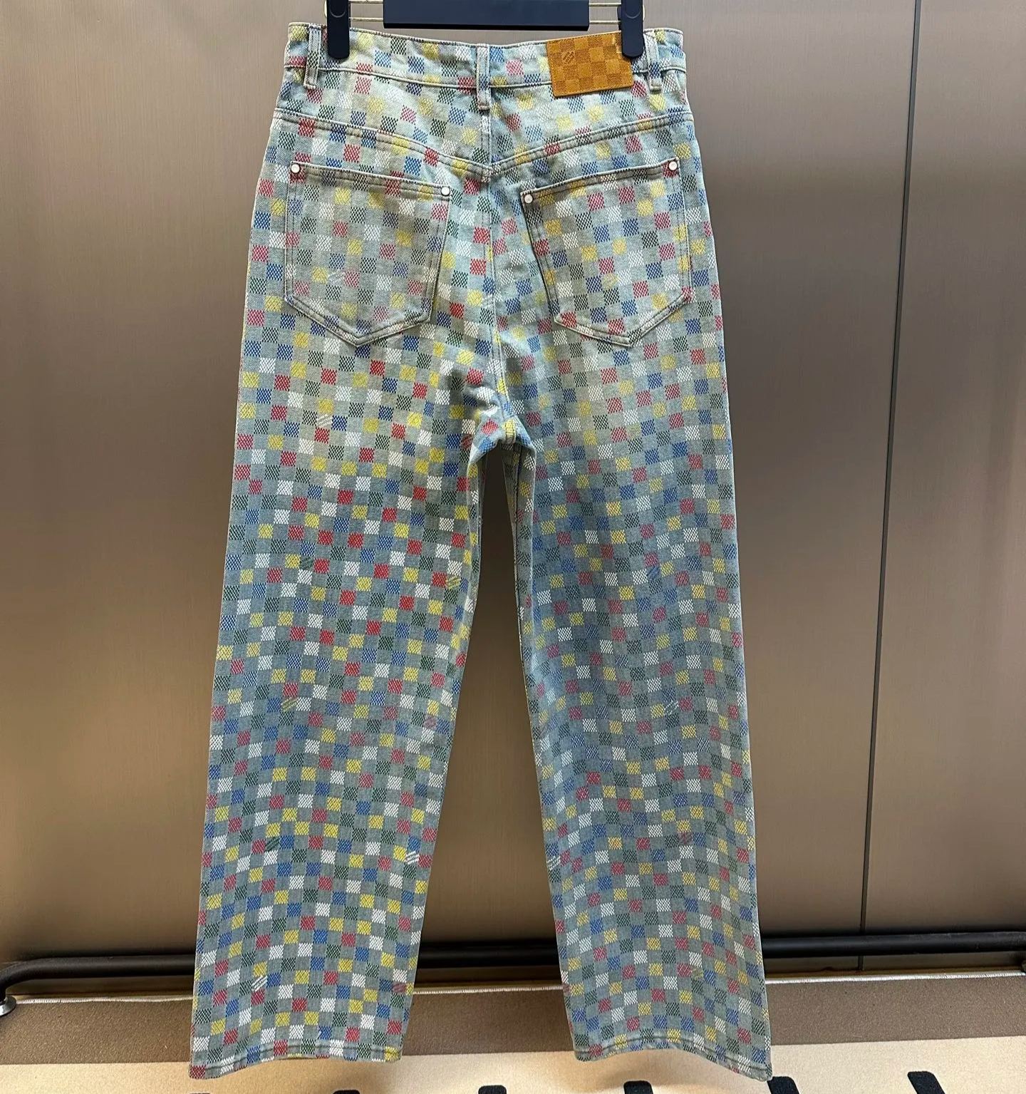 Louis Vuitton Damier Denim Wide Leg Pants（1AHBMM）