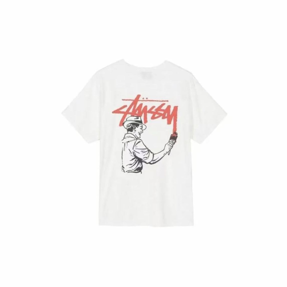 STUSSY Men's Short Sleeve T-Shirt Painter Pigment Dyed（1904398）