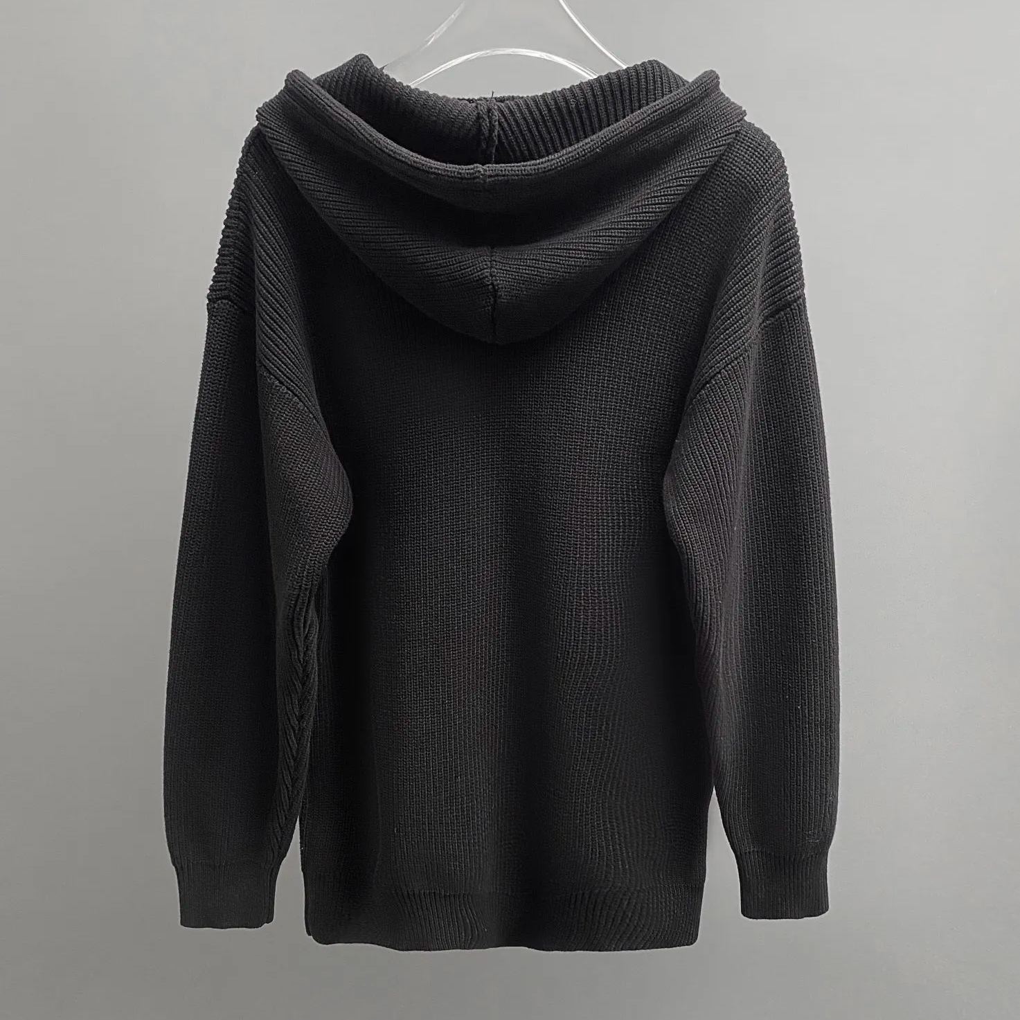 CELINE hooded sweater in monochromic wool (RY01K0ZPY-38NO）