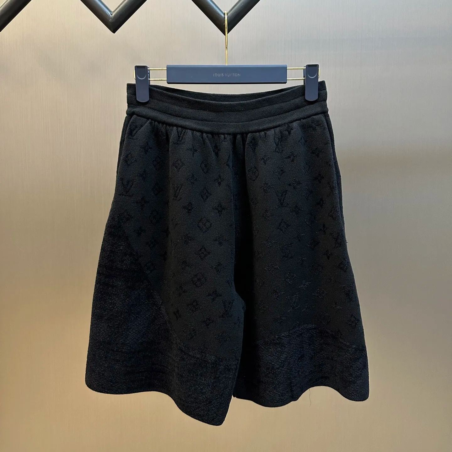 Louis Vuitton Graphic Jacquard Knitted Shorts Black（1AHC59）