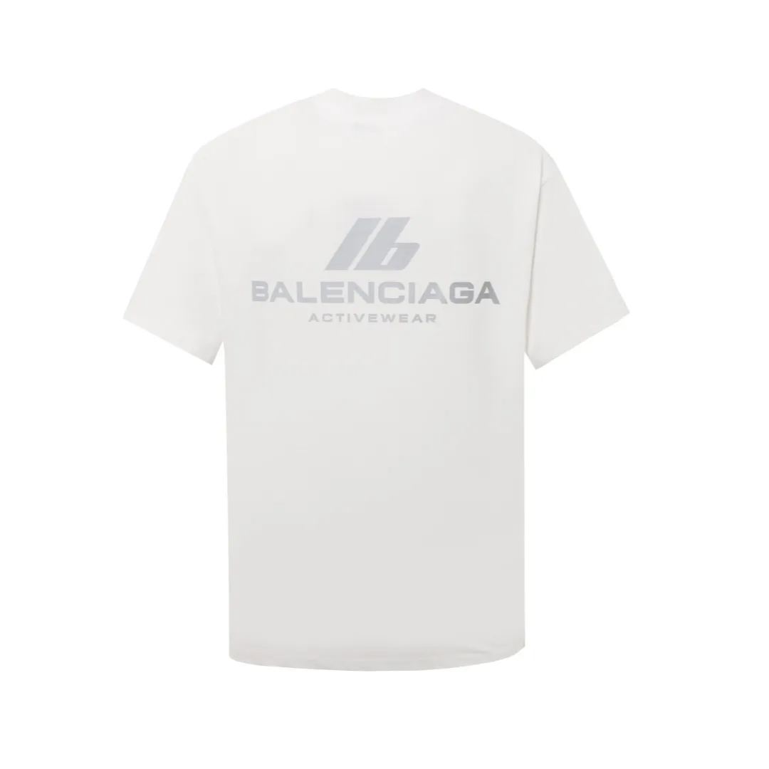 BALENCIAGA White jersey T-shirt（764235TQVT99016）