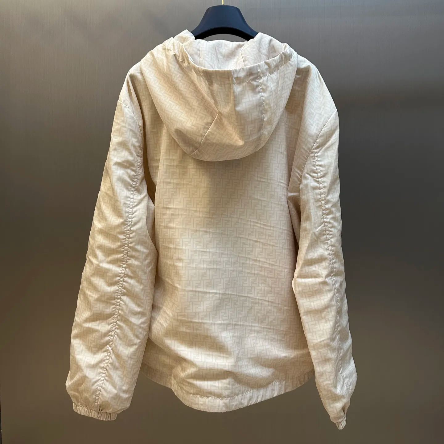 FENDI Men's Blouson Micro FF Nylon Windbreaker Jacket "White" (FAA935ARYJF0GQK）