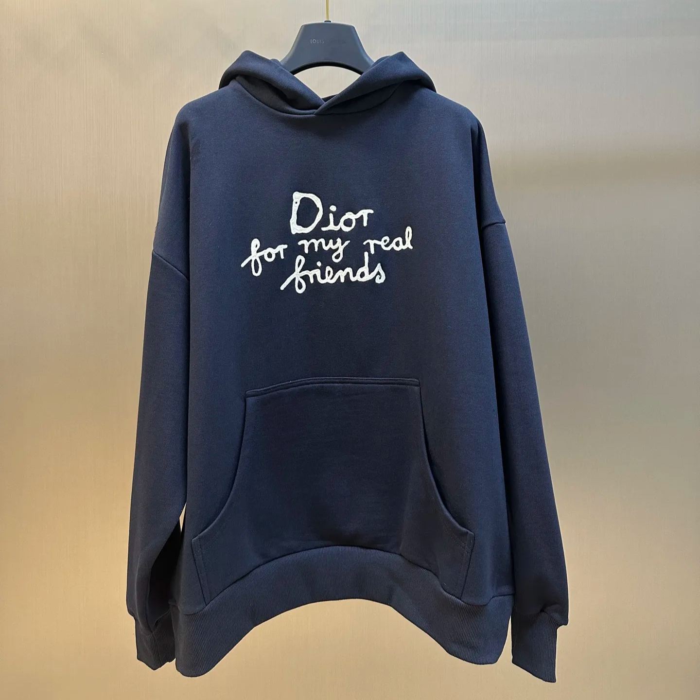 Dior Men's Dior and Hylton Nel Hooded Sweatshirt Cotton Fleece "Navy Blue"（583J624B0531-C580）