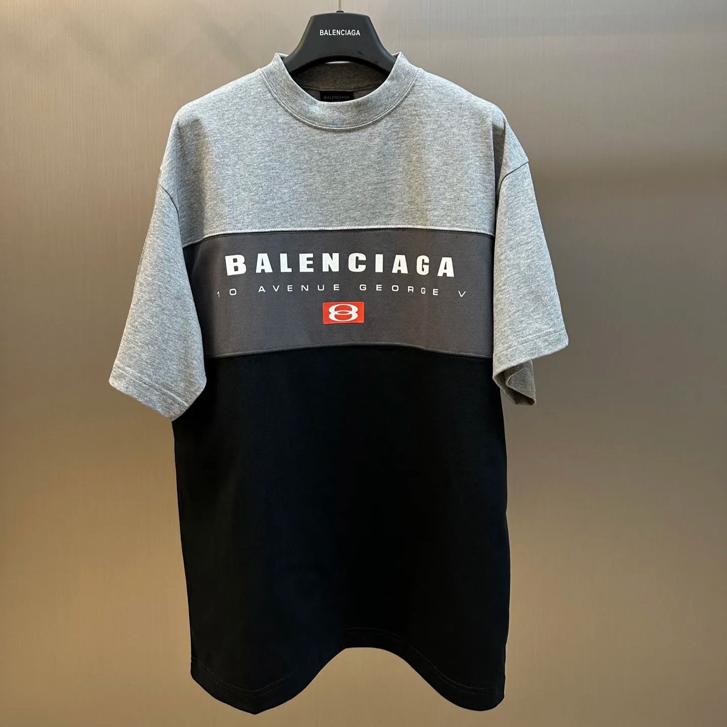 BALENCIAGAMen's Unity Sport T-shirt Large Fit in Heather Grey（744439TSVB11300）