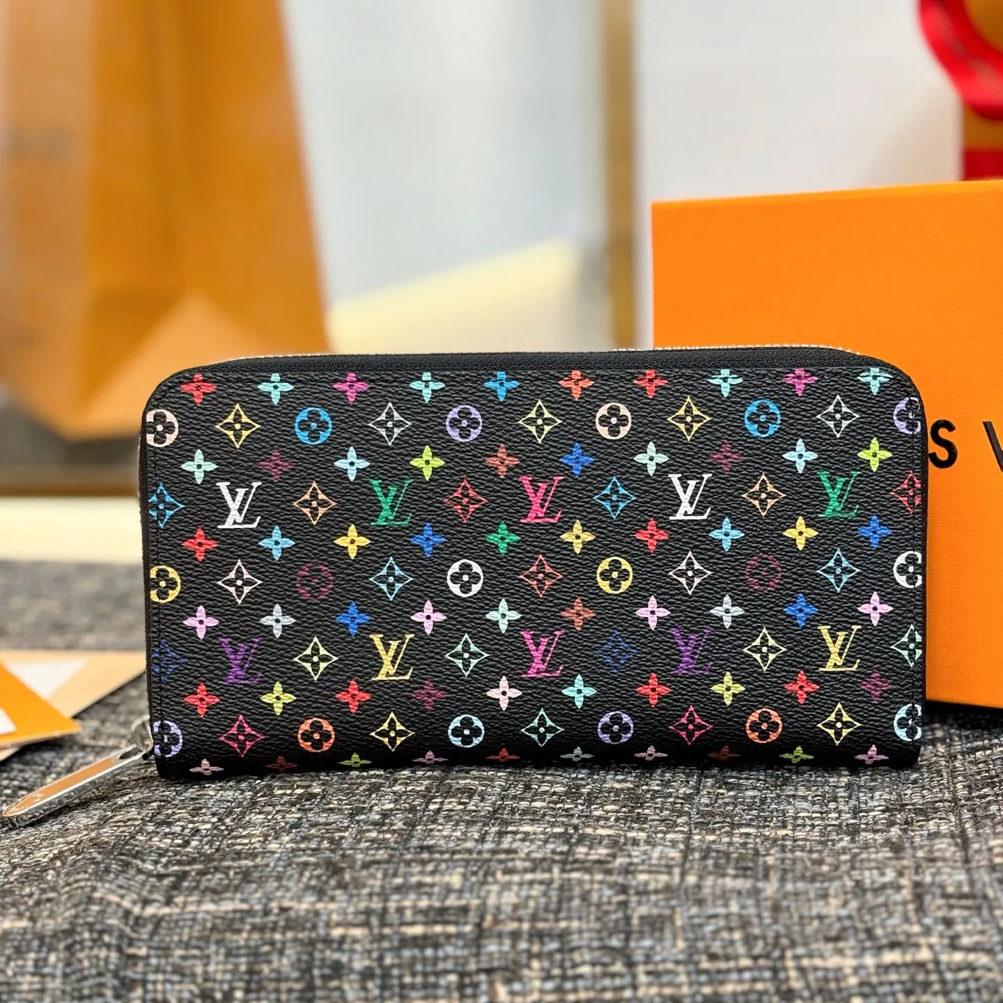 LOUIS VUITTON Louis Vuitton Monogram Multicolor Zippy Wallet Round Zipper Long Wallet（M13992）
