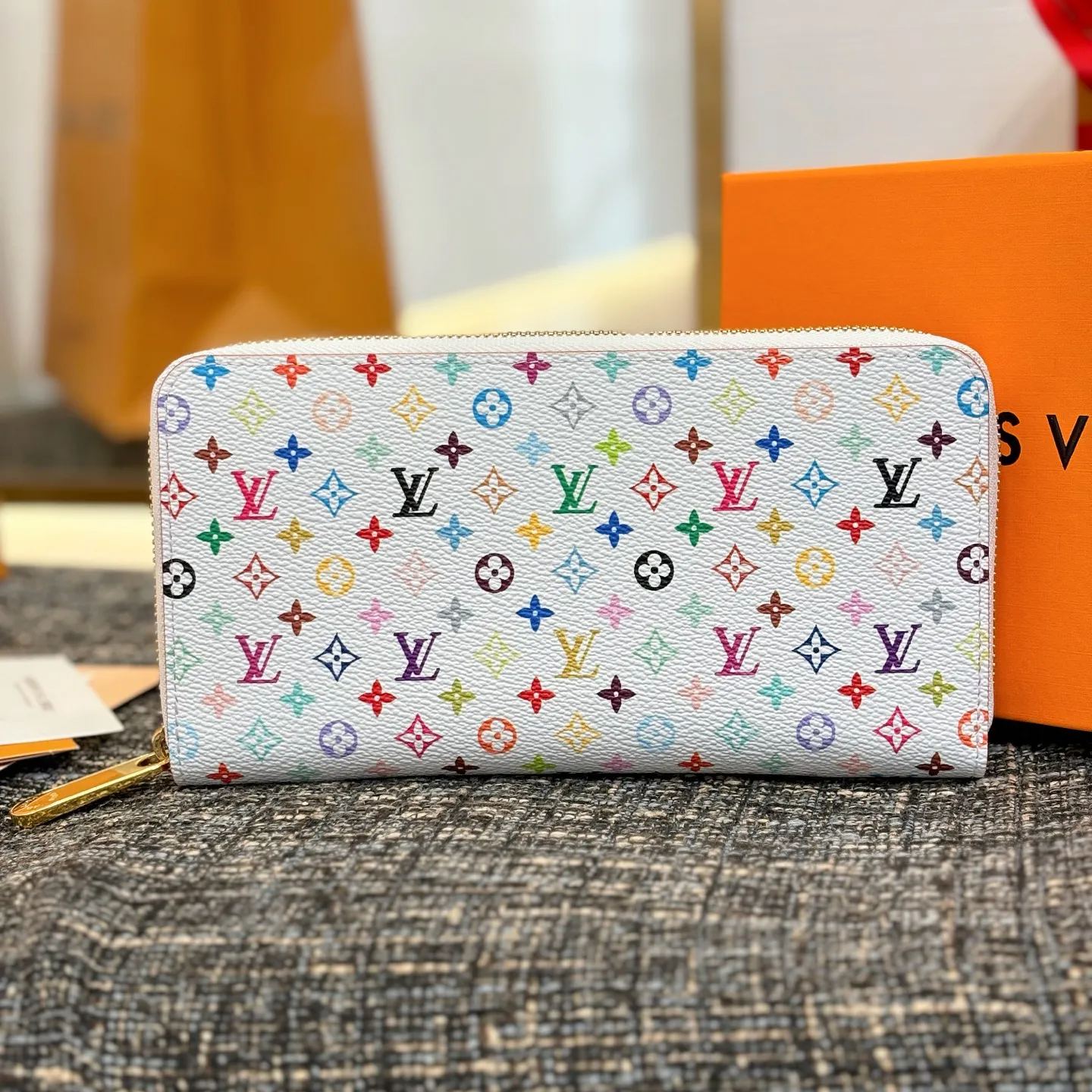 LOUIS VUITTON Louis Vuitton Monogram Multicolor Zippy Wallet Round Zipper Long Wallet（M13992）