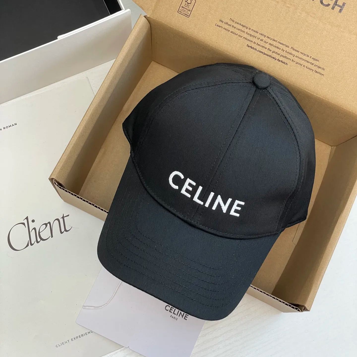 CELINE BASEBALL CAP IN COTTON（2AUA1242N.38NO）