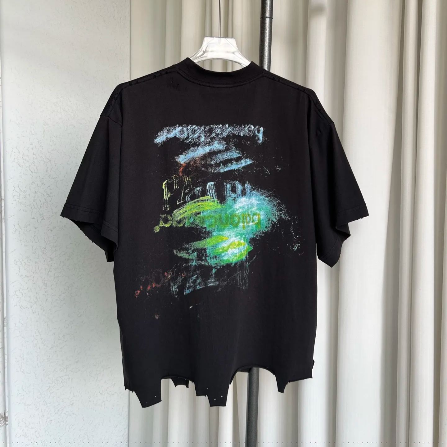 BALENCIAGA DIY Imprint T-Shirt in sage green vintage jersey（783399TSVB43421）