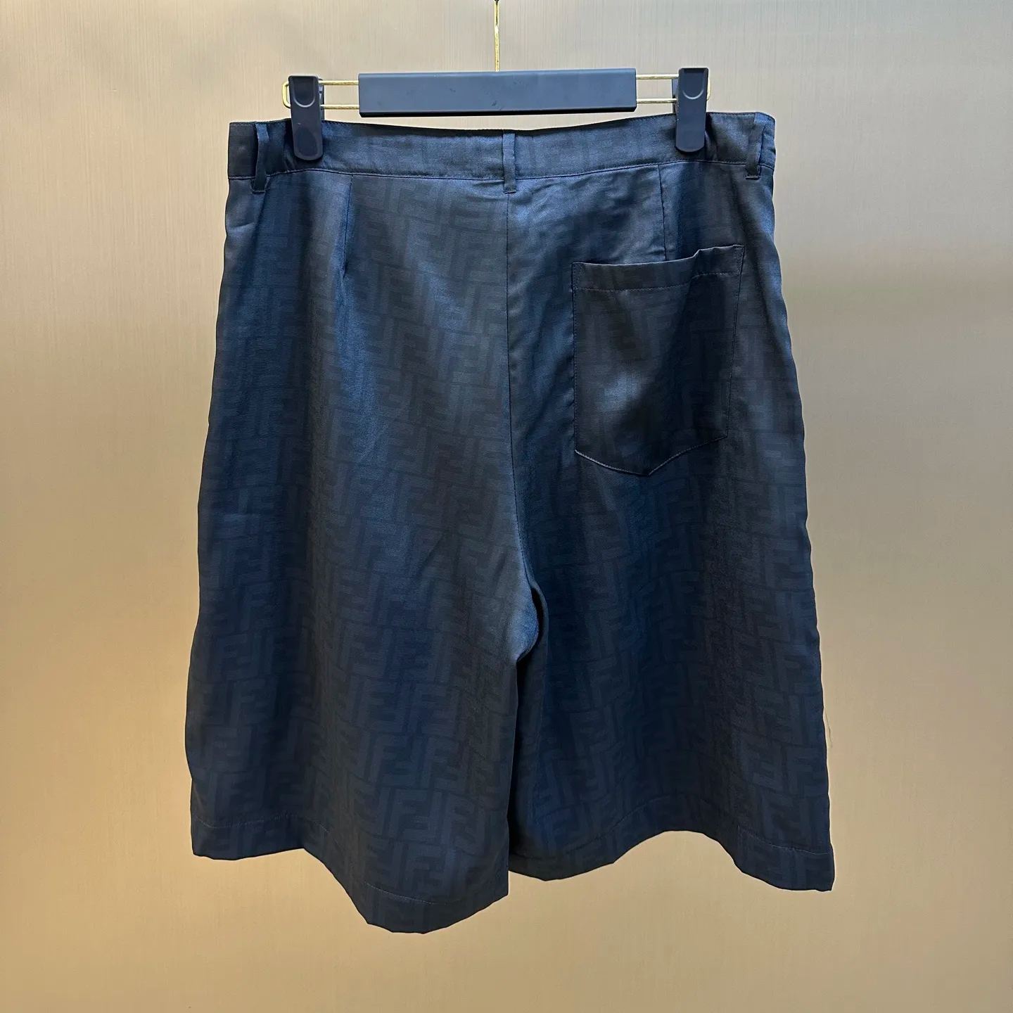 FENDI Men's Bermudas Short Pants in FF Silk "Blue"(FB1014AKEEF0H5A）