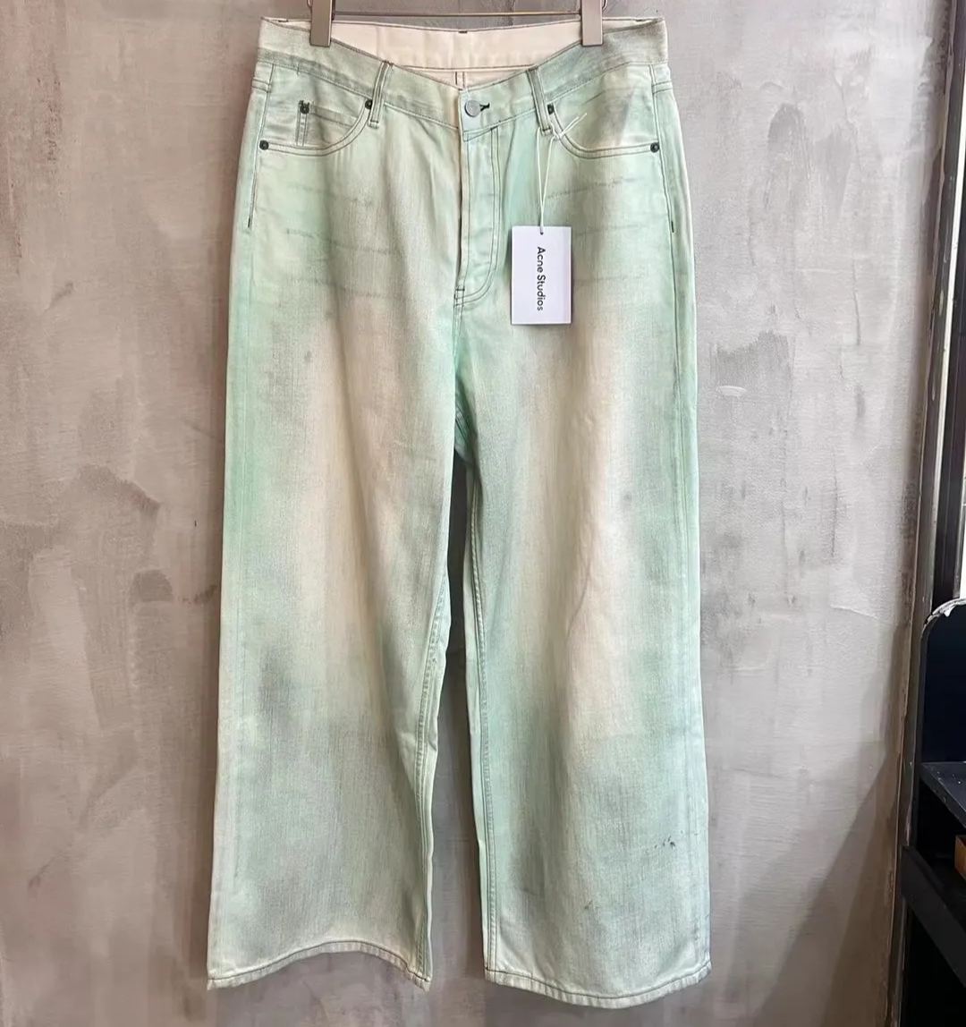 Acne Studios 1981M Baggy Fit Jeans 'Mint Green' (B00394-MINT GREEN）
