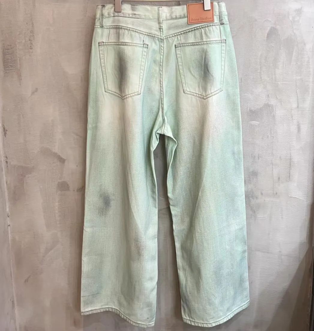 Acne Studios 1981M Baggy Fit Jeans 'Mint Green' (B00394-MINT GREEN）