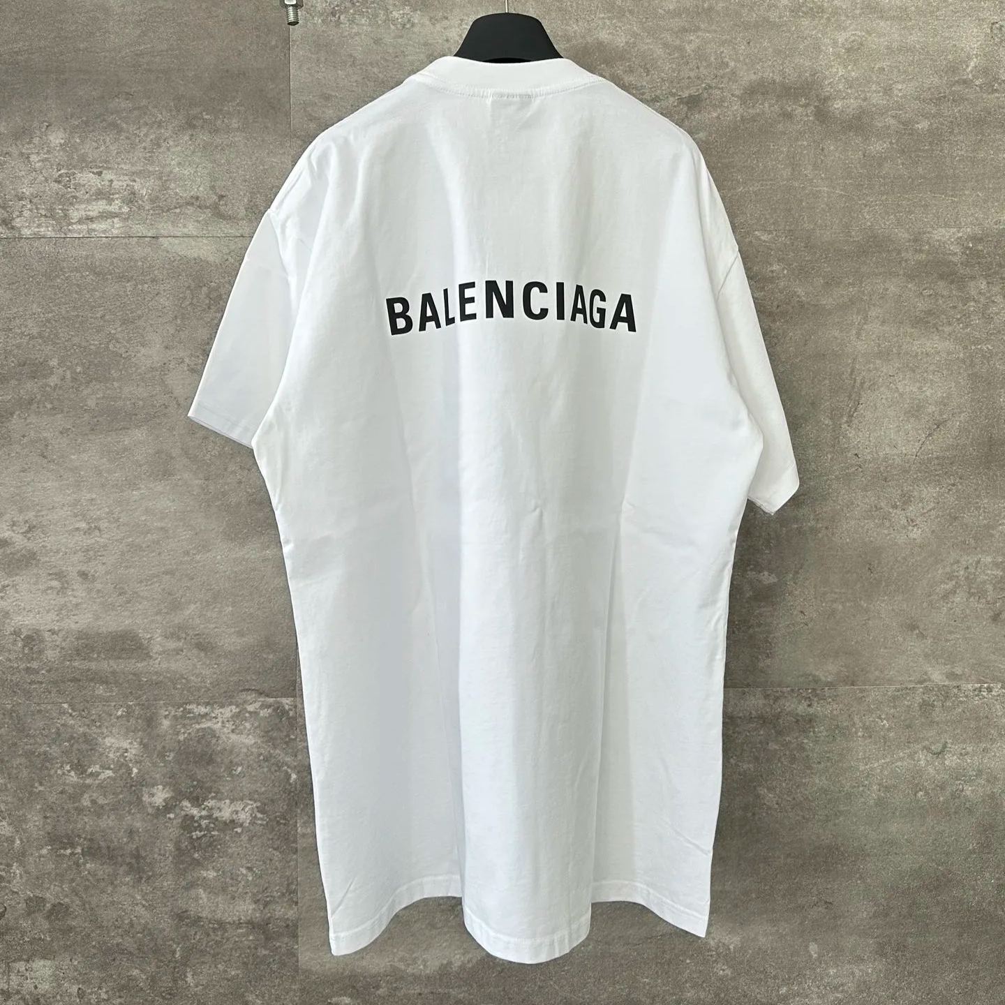 BALENCIAGA MENS Logo T-shirt Medium Fit "White"（612966TIVG59040）