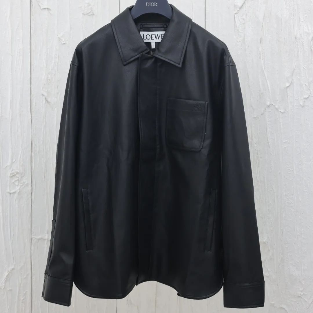 LOEWE FW24 Leather overshirt (H526Y31L29-1100）