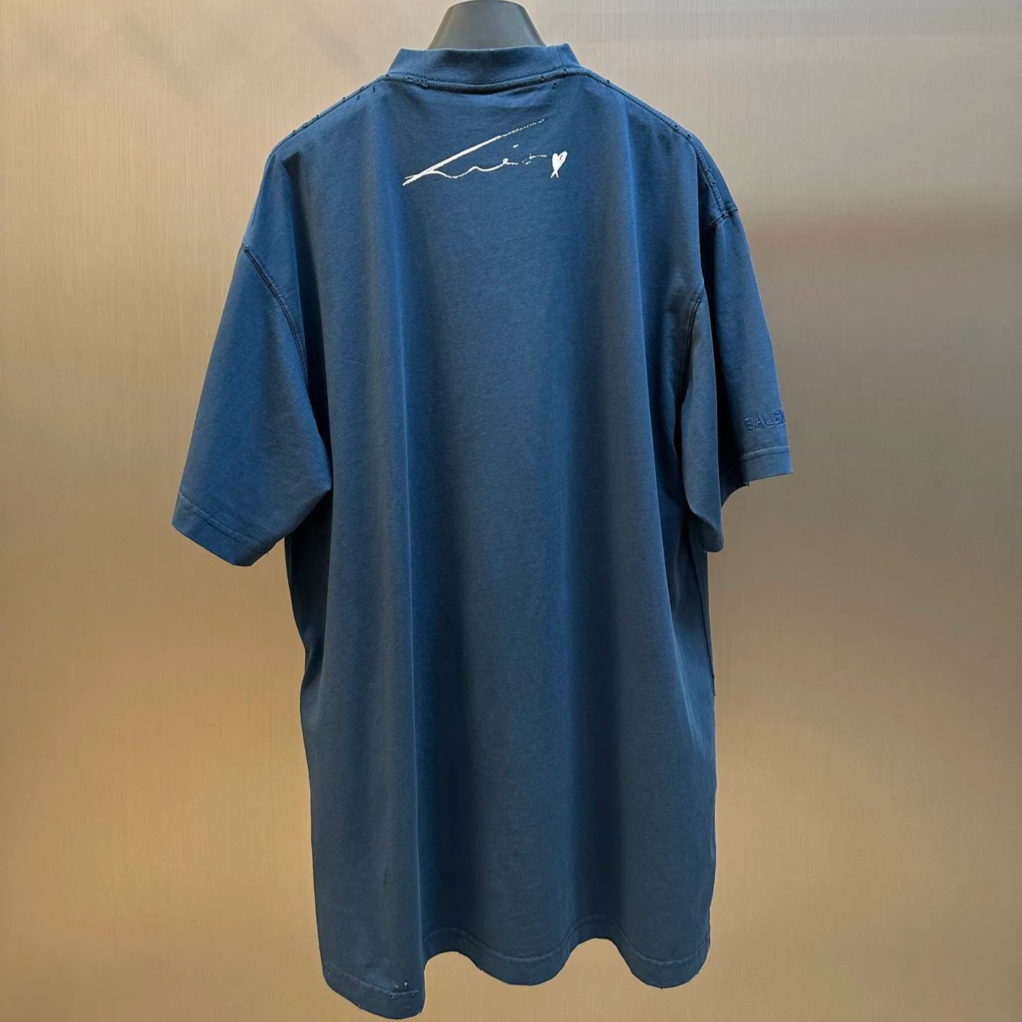 BALENCIAGA PP Krit Oversized T-Shirt "Dark Blue"（831305TSVV95002）