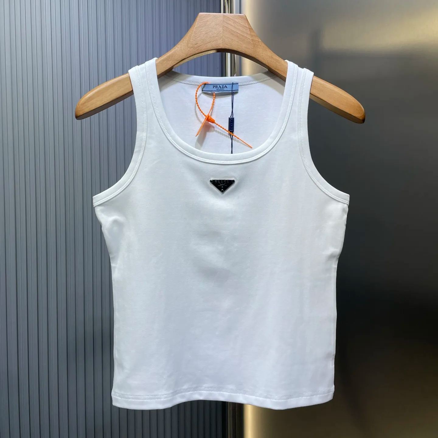 PRADA Navy Ribbed Knit Top（39576L-14L0-F0008）