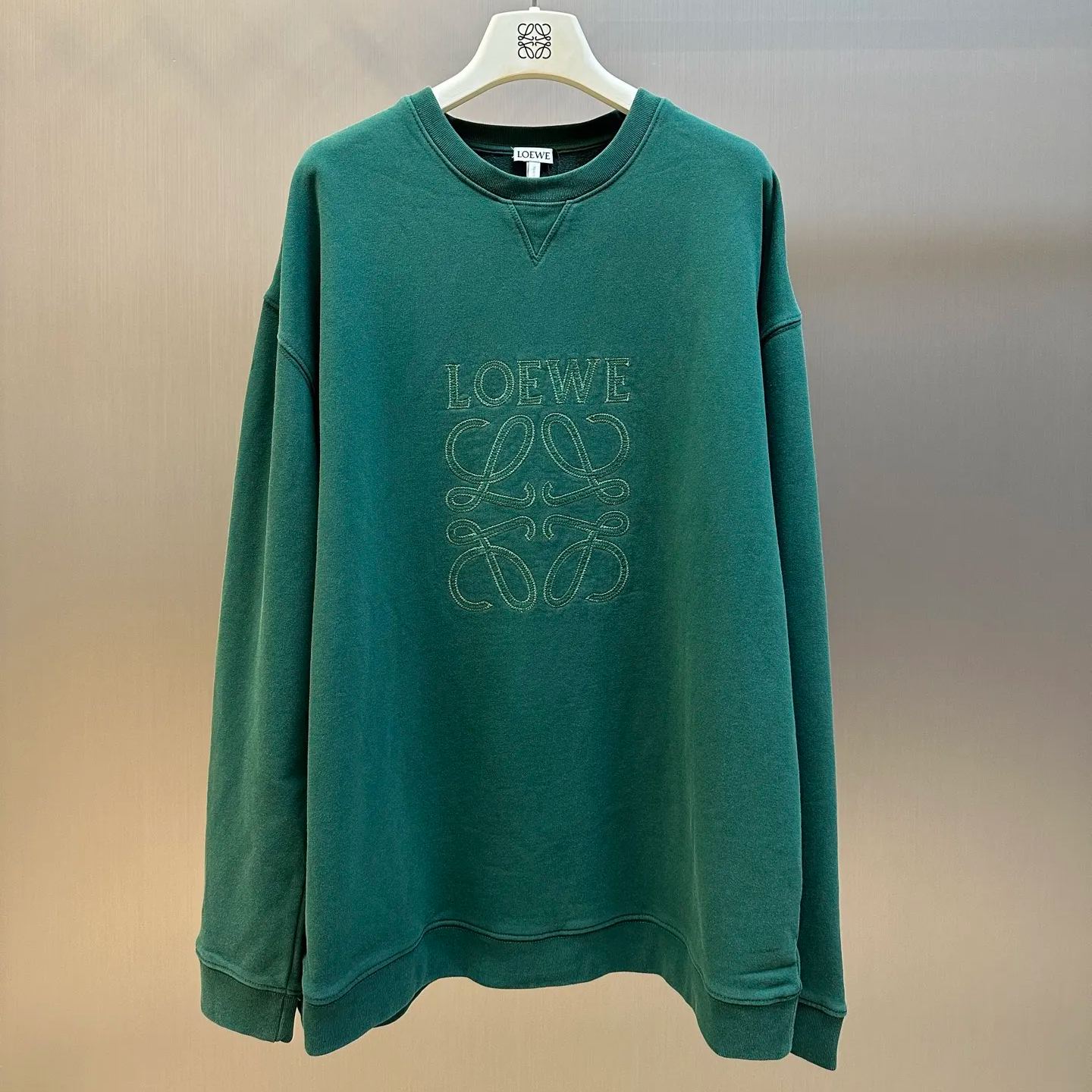 LOEWE Relaxed Fit Sweatshirt Green  (H526Y24X58-4110）