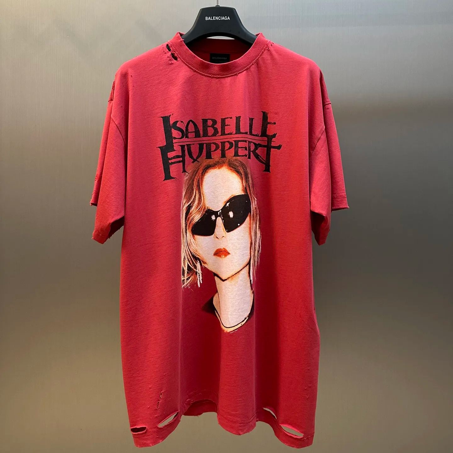 BALENCIAGA Isabelle Boxy T-Shirt "Faded Red"（826344TSVV66303）