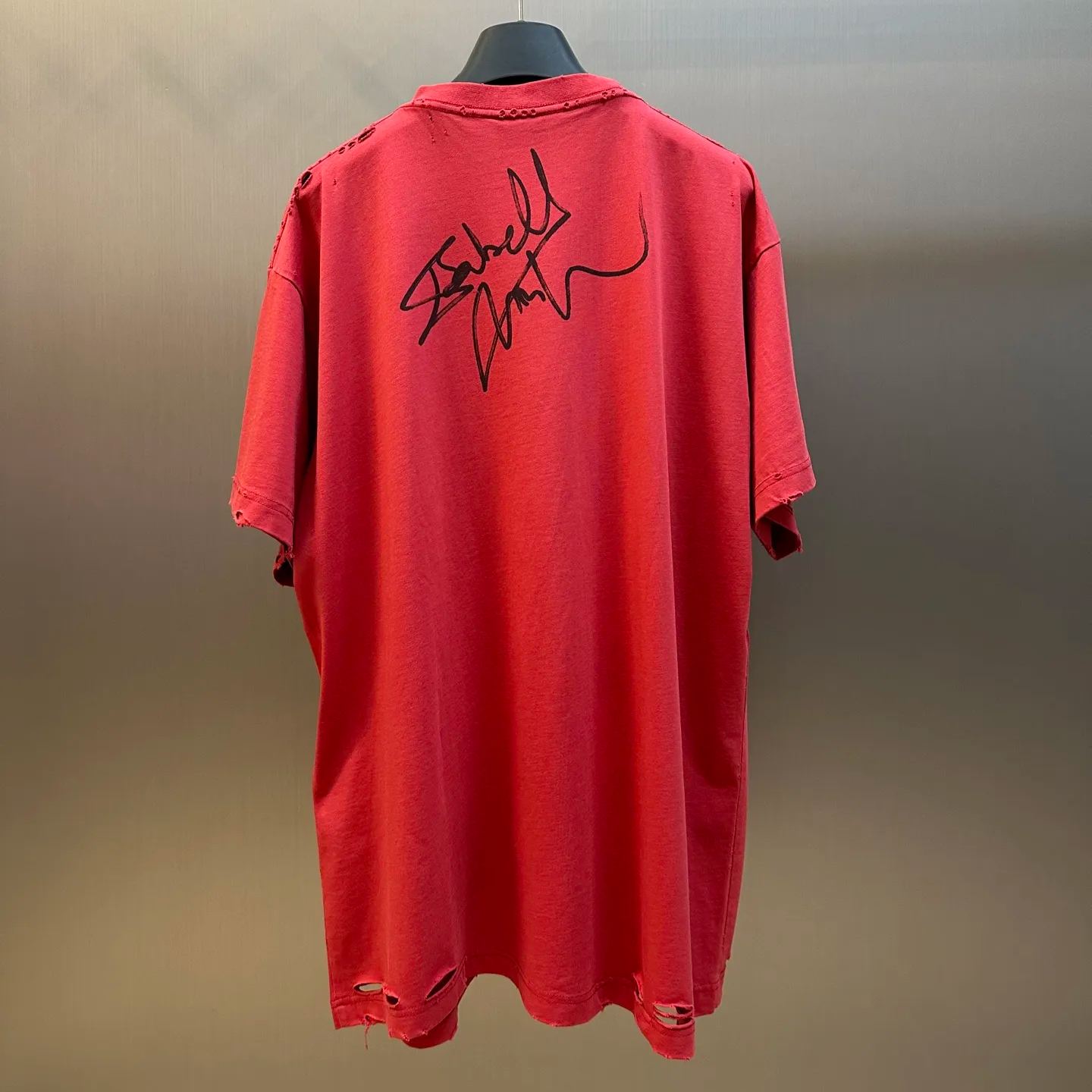 BALENCIAGA Isabelle Boxy T-Shirt "Faded Red"（826344TSVV66303）