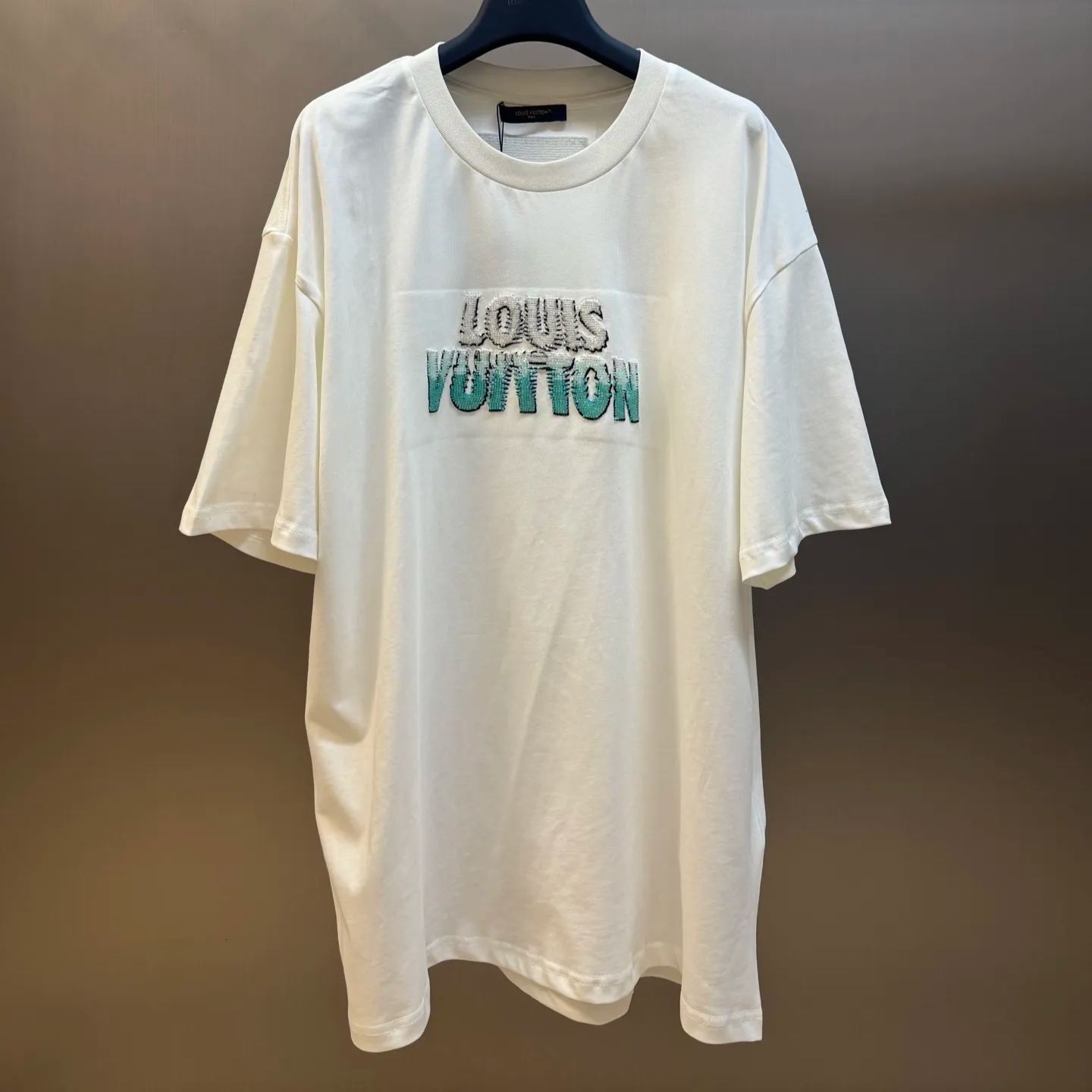 Louis Vuitton Embroidered beaded cotton T-shirt（1ABJMX）