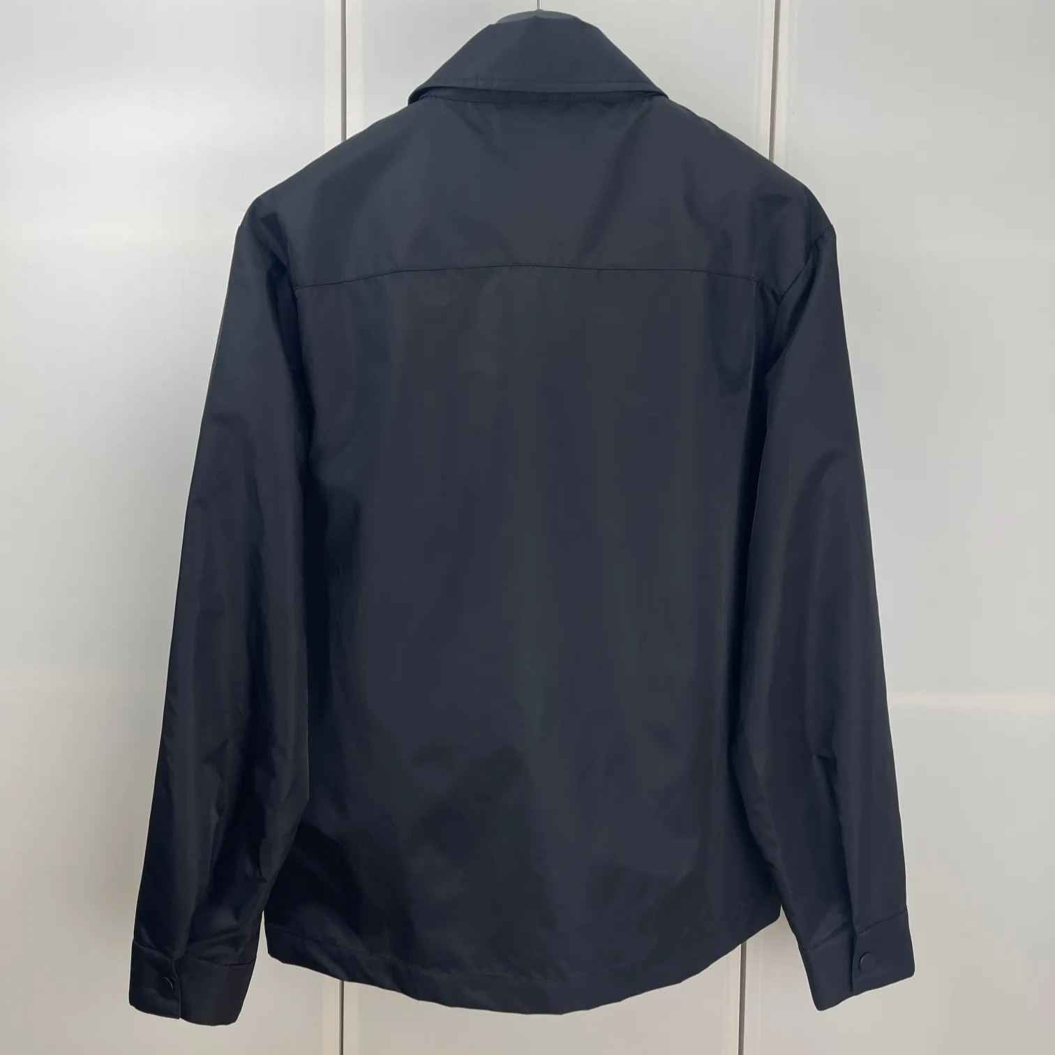 Prada Wool And Re-Nylon Shirt With Classic Collar Black（SC569-1XTO-F0002-S-221）