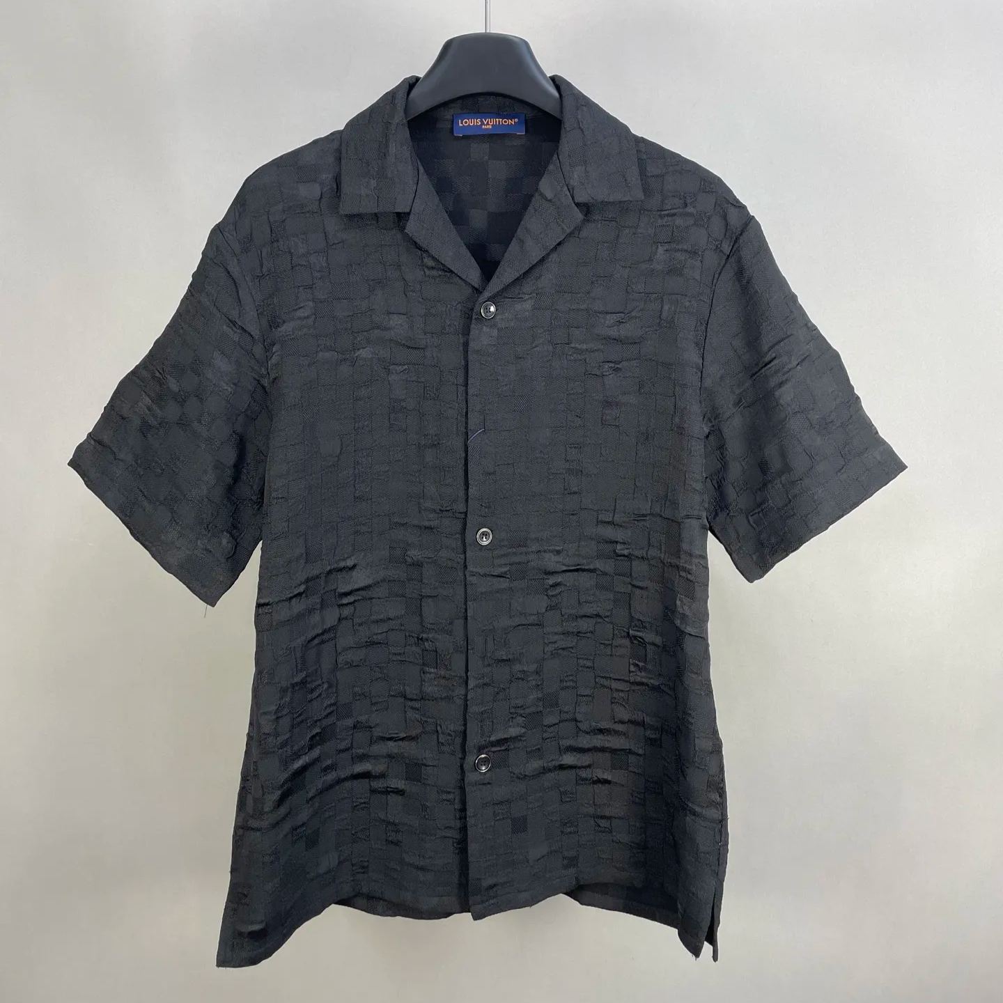 Louis Vuitton Graphic Jacquard Short-Sleeved Shirt Black Louis Vuitton Graphic Jacquard Short-Sleeved Shirt Black