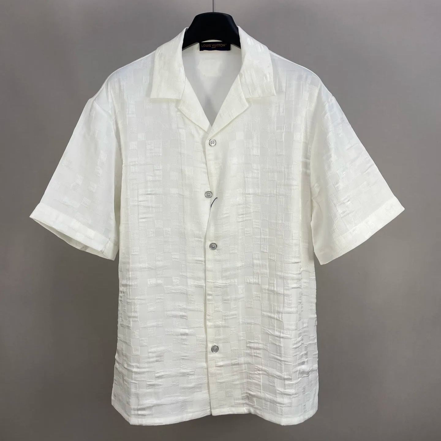 Louis Vuitton Graphic Jacquard Short-Sleeved Shirt Black（1AHCH2）