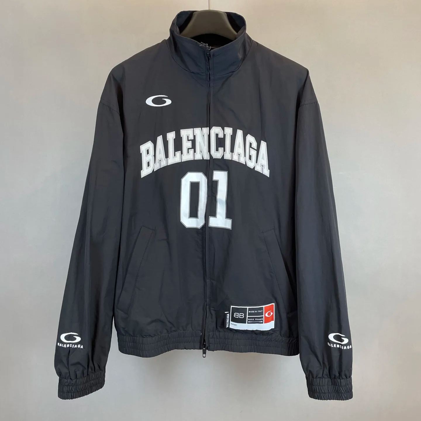 BALENCIAGA Men's Basketball Series Tracksuit Jacket "Black" (822226TPQ381000）